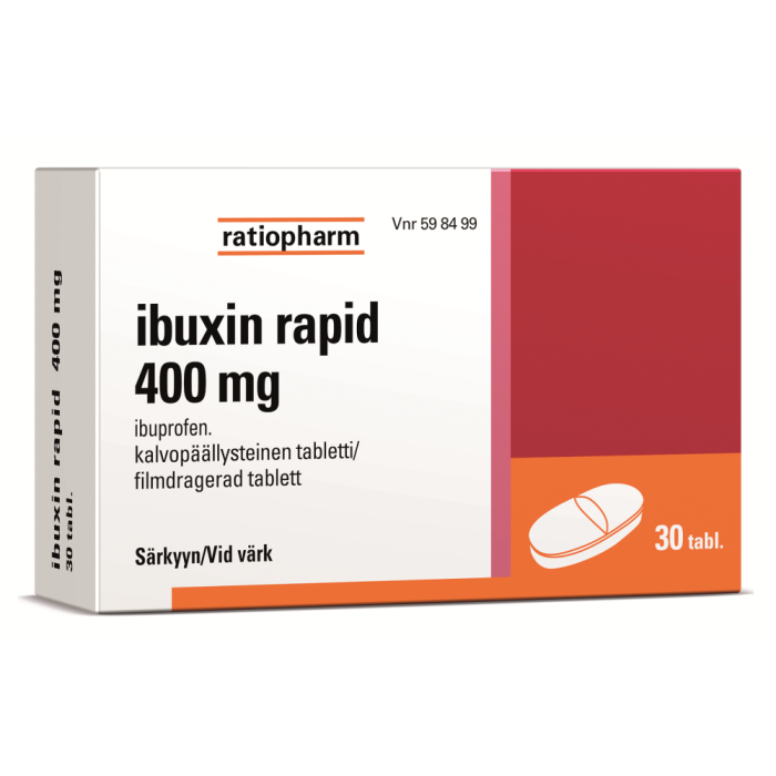 IBUXIN RAPID 400 mg tabl, kalvopääll 30 fol bild 2