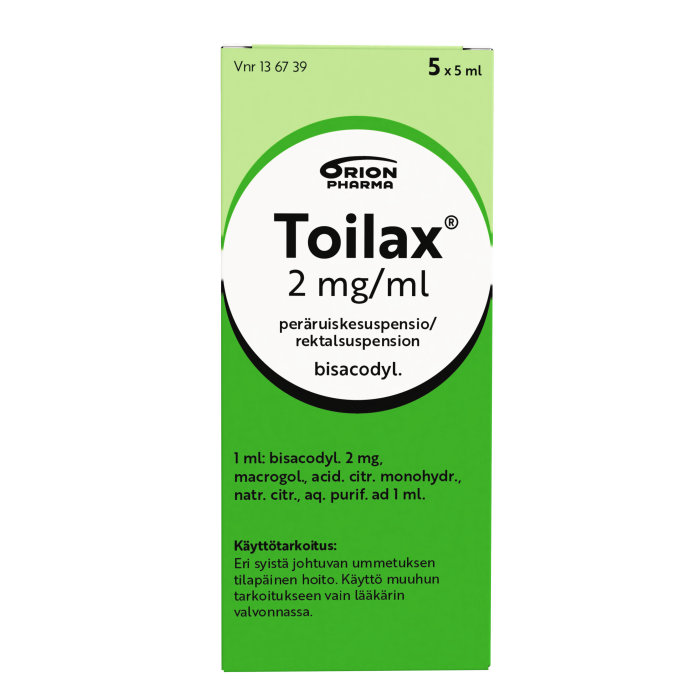 TOILAX 2 mg/ml peräruiskesusp 5x5 ml bild 9