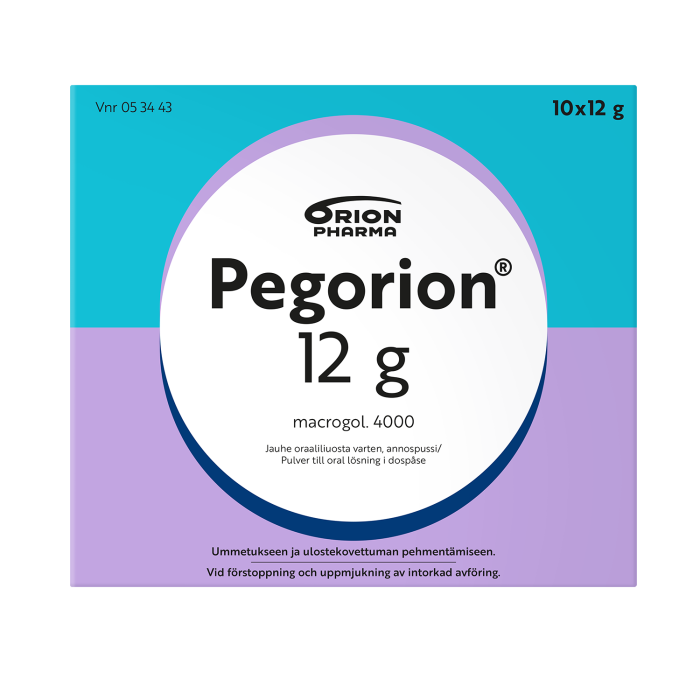 PEGORION 12 g jauhe oraaliliuosta varten, annospussi 10x12 g