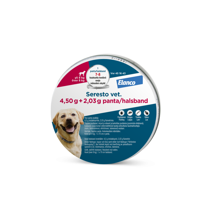 SERESTO VET KOIRILLE YLI 8 KG 4,5+2,03 g panta 1 kpl bild 11