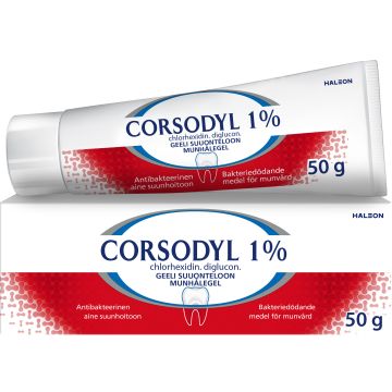 CORSODYL 1 % geeli suuonteloon 50 g