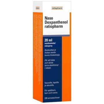 NASO DEXPANTHENOL  RATIOPHARM NENÄSUMUTE 20 ML