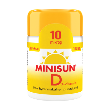 MINISUN D-VITAMIINI 10 MIKROG 100 TABL