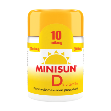 MINISUN D-VITAMIINI 10 MIKROG 300 TABL