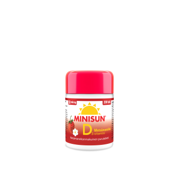 Minisun D-vitamiini Metsämansikka 50 mikrog 200 tabl