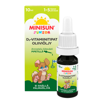 Minisun D-vitamiinioliiviöljytipat 10 ml
