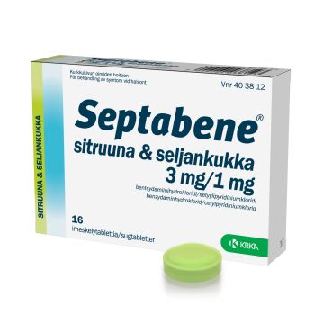 SEPTABENE SITRUUNA & SELJANKUKKA 3/1 mg imeskelytabl 16 fol
