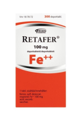 RETAFER 100 mg depottabl 300 kpl