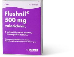 FLUSHNIL 500 mg tabl, kalvopääll 8 fol