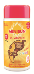 Minisun D-vitamiini Banaani Apina jr.10 mikrog 100 tabl