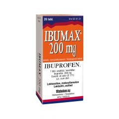 IBUMAX 200 mg tabl, kalvopääll 20 fol