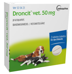 DRONCIT VET 50 mg tabl 2 fol